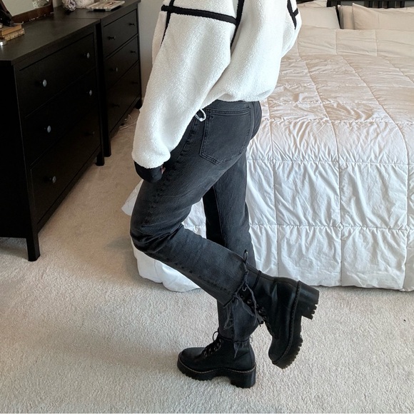 Dr. Martin Leona black platform boots size 7 - Picture 11 of 12